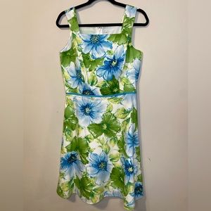 Vintage Foral A-Line Tea Dress